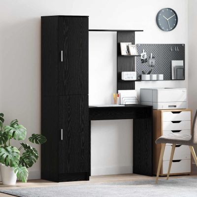 vidaXL Stôl 2 pcs Čierny dub