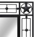 vidaXL Záhradné nástenné zrkadlo obdĺžnikové 60x110 cm čierne