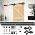 vidaXL Posuvné dvere 80 x 210 cm Borovicový masív Prírodná a čierna