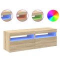 vidaXL TV skrinky s LED svetlami 2 ks dub sonoma 60x35x40 cm