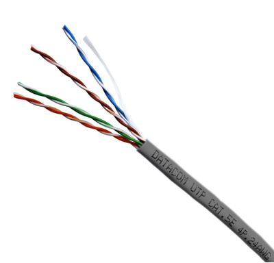 DATACOM UTP flex, Cat5e PVC, sivý, 100m, lanko