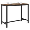vidaXL stôl Dymová dub 100 x 50 x 76,5 cm Inžinierske drevo a oceľ