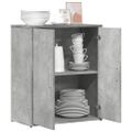 vidaXL Komoda betónová sivá 60x31x70 cm kompozitné drevo