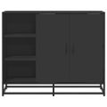 vidaXL Komoda čierna 92x35x76 cm kompozitné drevo