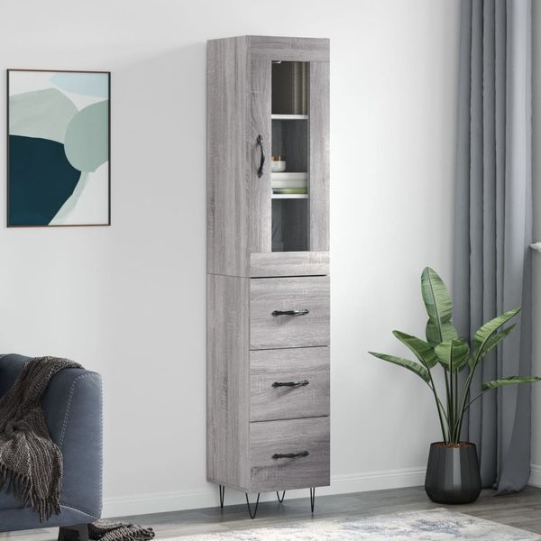 vidaXL Vysoká skrinka dub sonoma 34,5x34x180 cm spracované drevo