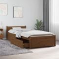 vidaXL Posteľný rám so zásuvkami medový 75x190 cm malé jednolôžko