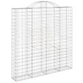 vidaXL Oblúkový gabionový kôš 3 ks 200x30x200/220cm pozinkované železo