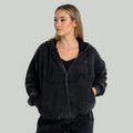 Dámska mikina Zip Washed Black - STRIX, veľkosť L, veľkosť oblečenia L