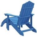 vidaXL Záhradná stolička Adirondack s podnožkou HDPE bledomodrá
