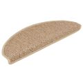 vidaXL Samolepiace nášľapy na schody vzhľad sisalu 15 ks 65x21x4 cm