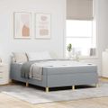 vidaXL Rám postele Svetlosivá 140 x 200 cm látka