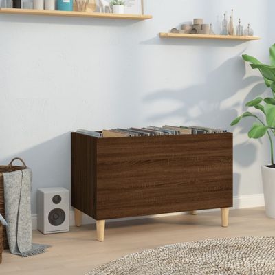 vidaXL Skrinka na platne hnedý dub 74,5x38x48 cm kompozitné drevo
