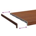 vidaXL Parapetné dosky Hnedé drevo 120 x 45 x 4,5 cm PVC