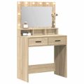 vidaXL Toaletný stolík Sonoma dub 79 x 41 x 135 cm Kompozitné drevo