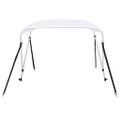 vidaXL Strieška Bimini s 2 oblúkmi biela 150x120x110 cm