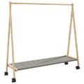 vidaXL Vešiak na oblečenie s policami a kolieskami 106x34x106,5 cm