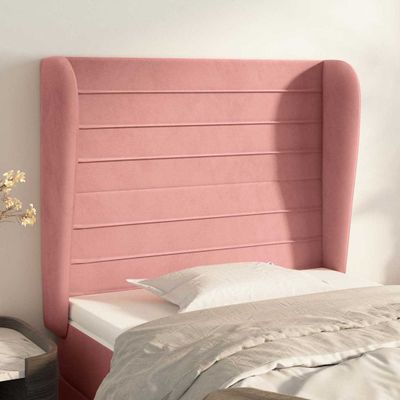 vidaXL Čelo postele so záhybmi čierne 83x23x118/128 cm zamat