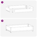 vidaXL Obrubník trávnika 4 ks 100 x 60 x 20 cm Oceľ Strieborná