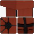 vidaXL Záhradný altánok 6 x 3 m Tehlová Polyester a oceľ 190 gsm