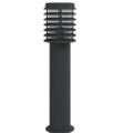 vidaXL Vonkajšia stojaca lampa zásuvka čierna 60 cm nehrdzavejúca oceľ