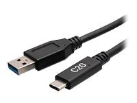 USB kabel - USB typ A (M) do USB-C (M) - USB 3.2 Gen 1 - 30 V - 3 A - 30 cm - lisovaný - černá