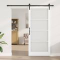 vidaXL Posuvné dvere ORKDAL Biela a čierna 93 x 211 cm