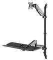 Neomounts  WL90-325BL1 / držák na zeď /pracovní místo / sezení-stání / monitor, klávesnice a myš Pracovní stanice, držák, VESA, na zed, pro monitor a klávesnici, úhloprícka 17"–32", náklon, otácení, rotace, nosnost 9+1kg, cern