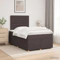 vidaXL Posteľ boxspring s matracom Tmavohnedá 120 x 200 cm Látka