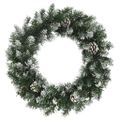 vidaXL Vianočný veniec s LED svetlami zelený 60 cm PVC