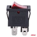 Preklápač kolískový s červeným podsvietením 20A 12/24V AMiO-04440