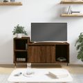 vidaXL TV skrinka hnedý dub 100x35x55 cm spracované drevo
