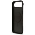 Puzdro Guess Grained Flowers Classic Logo MagSafe pre iPhone Air čierne