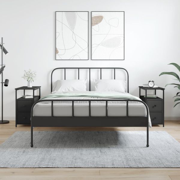 vidaXL Nočné stolíky 2 ks čierne 30x60x60 cm kompozitné drevo