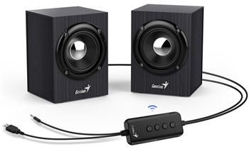 GENIUS reproduktor SP-HF385BT/ 2.0/ Bluetooth 5.0/ 4W/ drevené/ čierne Reproduktory, 2.0, 4W, Bluetooth, 3,5mm jack, USB, drevené, čierne