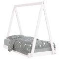 vidaXL Rám detskej postele biely 70x140 cm masívna borovica