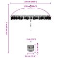 vidaXL Balijský slnečník s podstavcom Krémová 215 x 215 x 260 cm