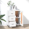 vidaXL Komoda biela 69,5x34x90 cm spracované drevo