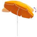 vidaXL Záhradný slnečník 160 cm 170T polyester Oranžová