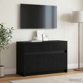 vidaXL TV skrinka 91 x 34 x 61 cm Čierny dub Kompozitné drevo