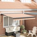 vidaXL Sklopná markíza Viacfarebný 350 x 250 cm Textil a kov