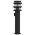 vidaXL Vonkajšie stojace lampy zásuvka 3 ks čierne 60 cm nehrdz. oceľ