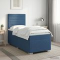 vidaXL Posteľ boxspring s matracom Modrá 80 x 200 cm Látka