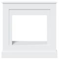 vidaXL Obloženie krbu biele 90x30x90 cm kompozitné drevo