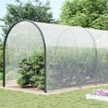vidaXL Priehľadná plachta s okami 10x12 m Polyetylén