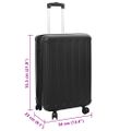 vidaXL Kufor so zámkom Čierna 34 x 23 x 55.5 cm ABS plast