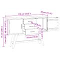 vidaXL TV stolík 110 x 30 x 75 cm Prírodná Husté teakové drevo