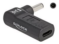 Adaptér napájania - USB-C (F) do DC jack 4,5 x 3,0 mm (M) - 19.5 V - 3 A - uhlový - čierna