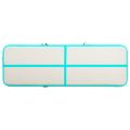 vidaXL Nafukovacia žinenka s pumpou 400x100x20 cm, PVC, zelená