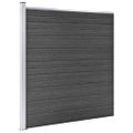 vidaXL Sada plotových panelov WPC 353x186 cm čierna