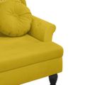 vidaXL Lavica s vankúšmi žltá 120,5x65x75 cm zamat
